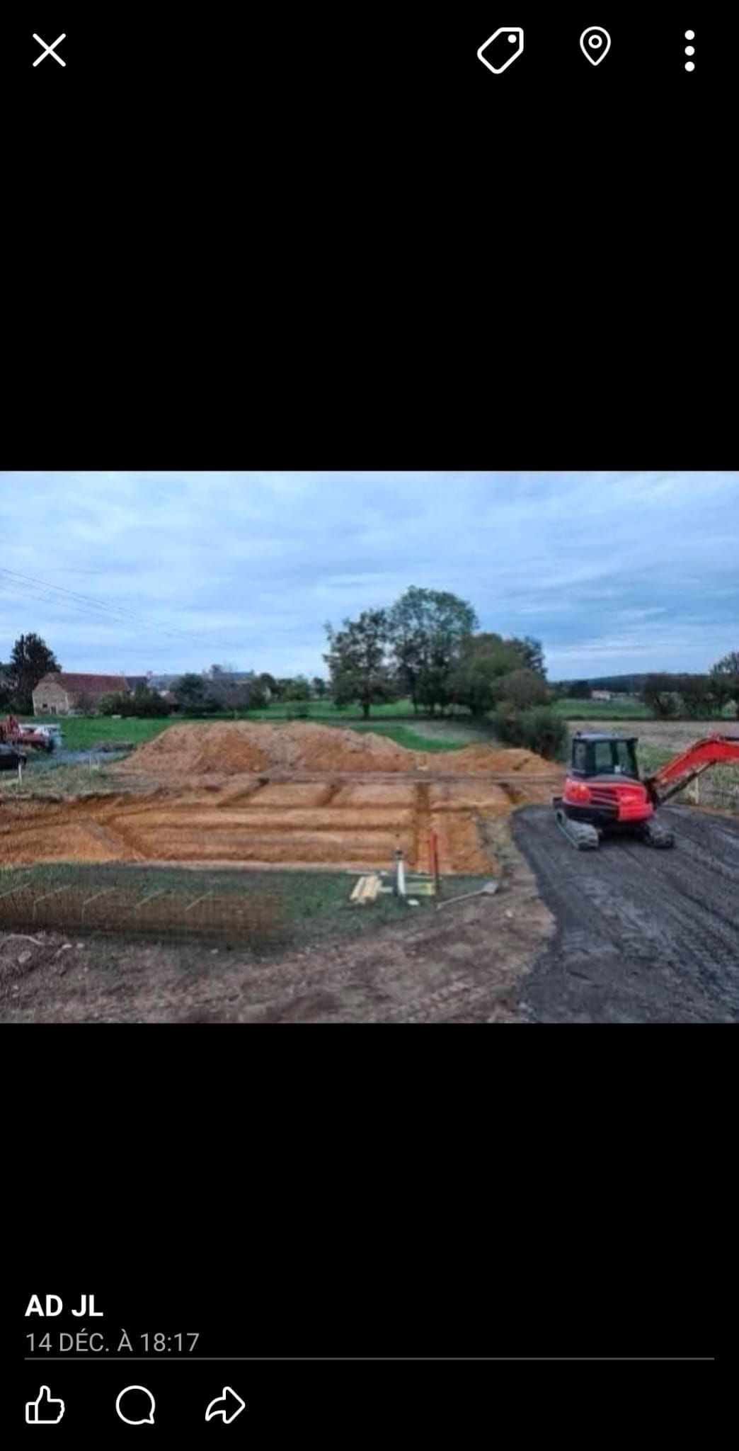 Terrassement de fondation pour maison avec mini pelle dans l'agglomération de Pau